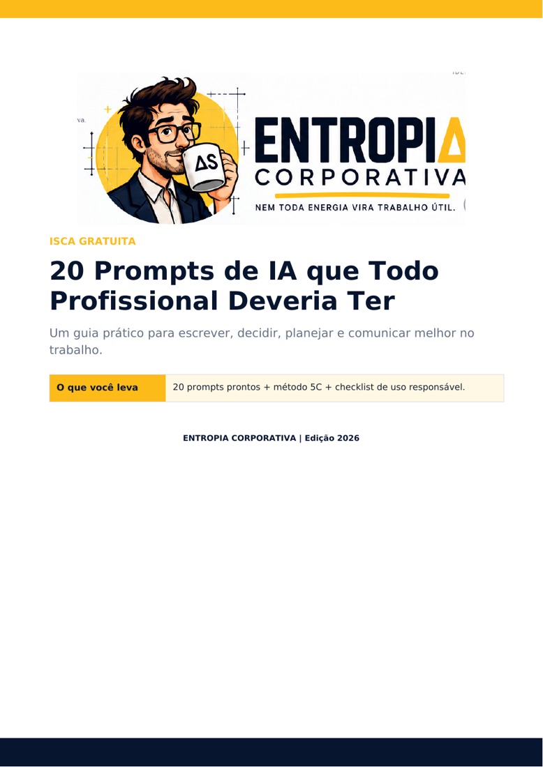 Capa do guia 20 Prompts de IA